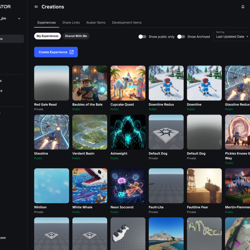 Roblox Creator Dashboard